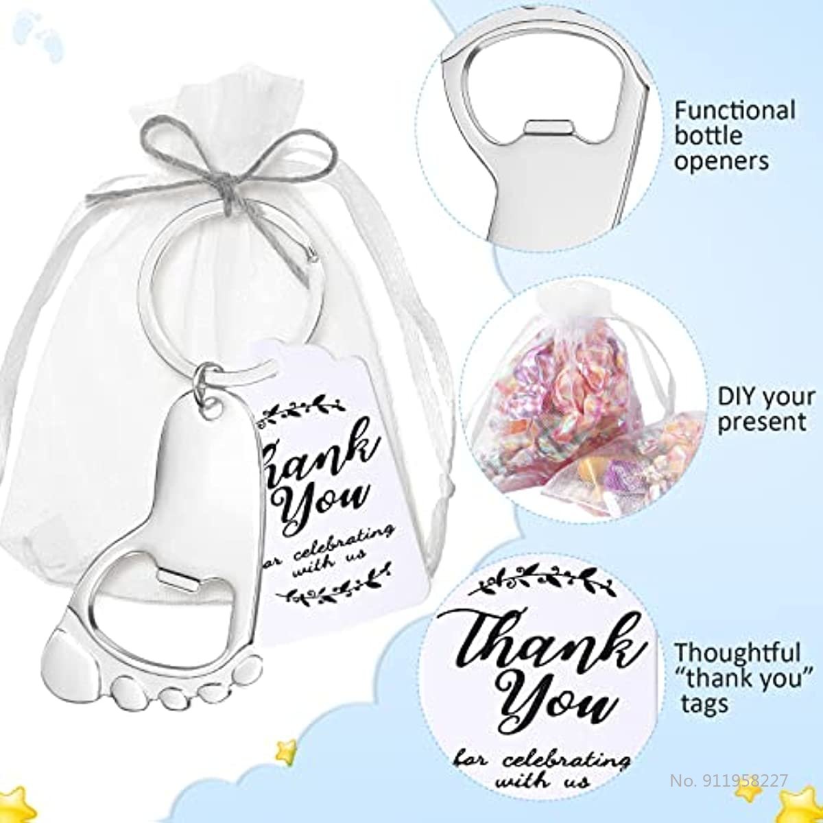 Bộ 50 Móc Khóa Dấu Chân Bé Kèm - đánh giá và giá Zwitsal Baby Products